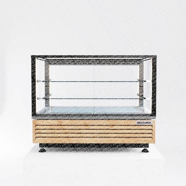 واجهة عرض بمظهر خشبي